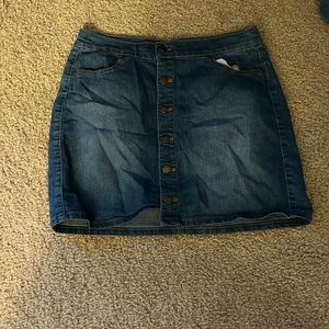 Wax Jean Skirt